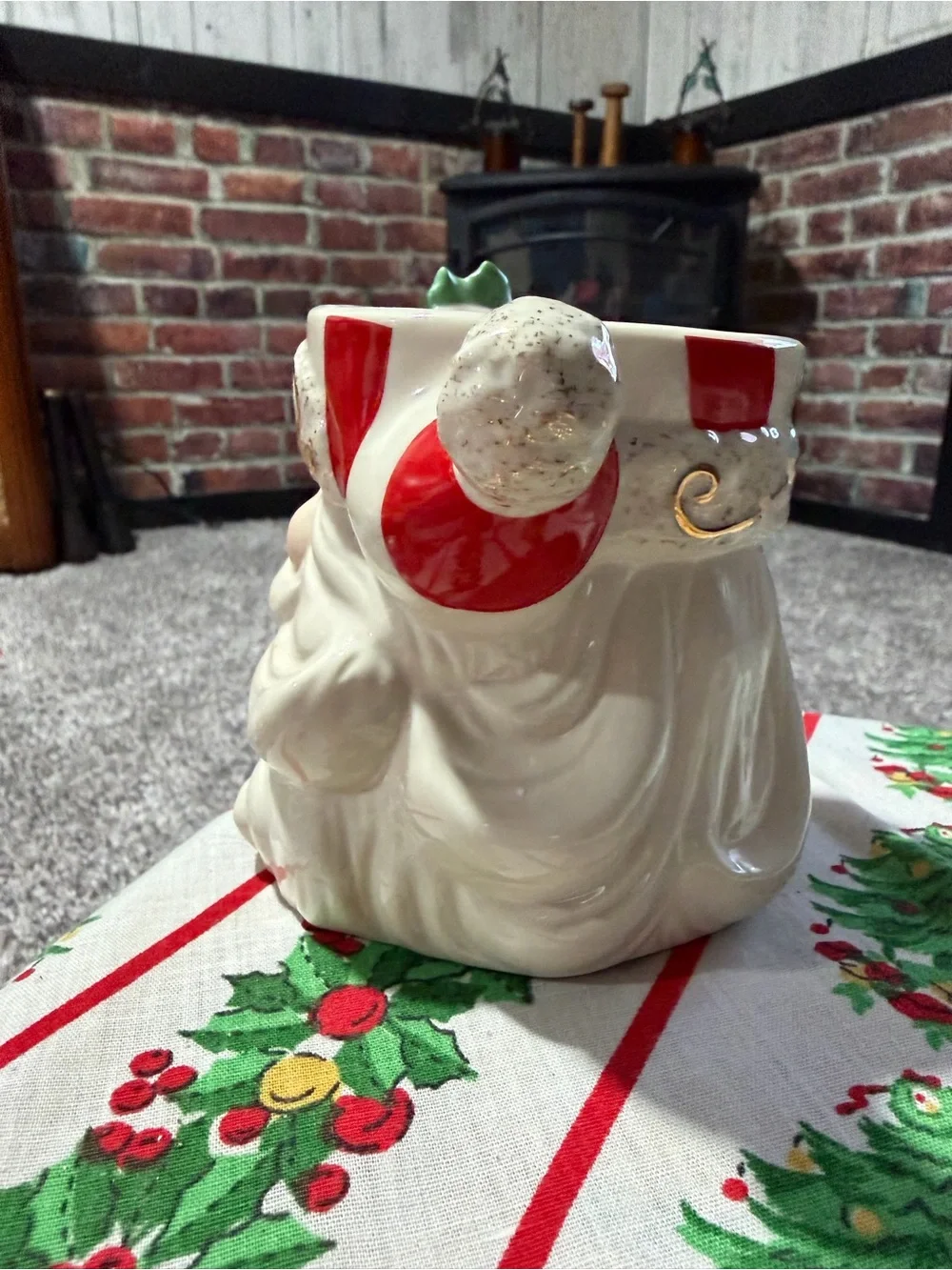 Lenox Festive Santa votive holder.
